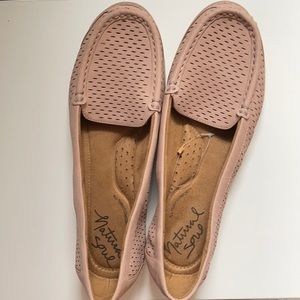 pink moccasin type shoes
